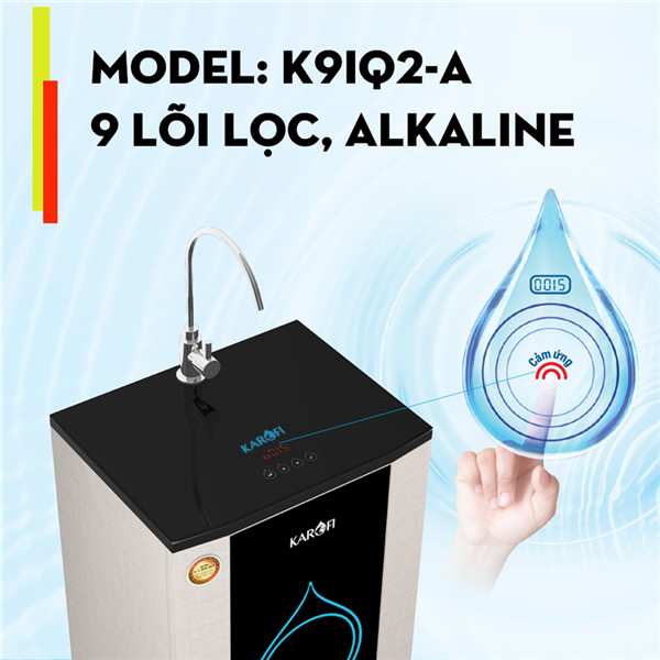 Máy lọc nước thông minh Karofi IRO 2.0 – 9 cấp, cảm ứng, Lõi Alkaline